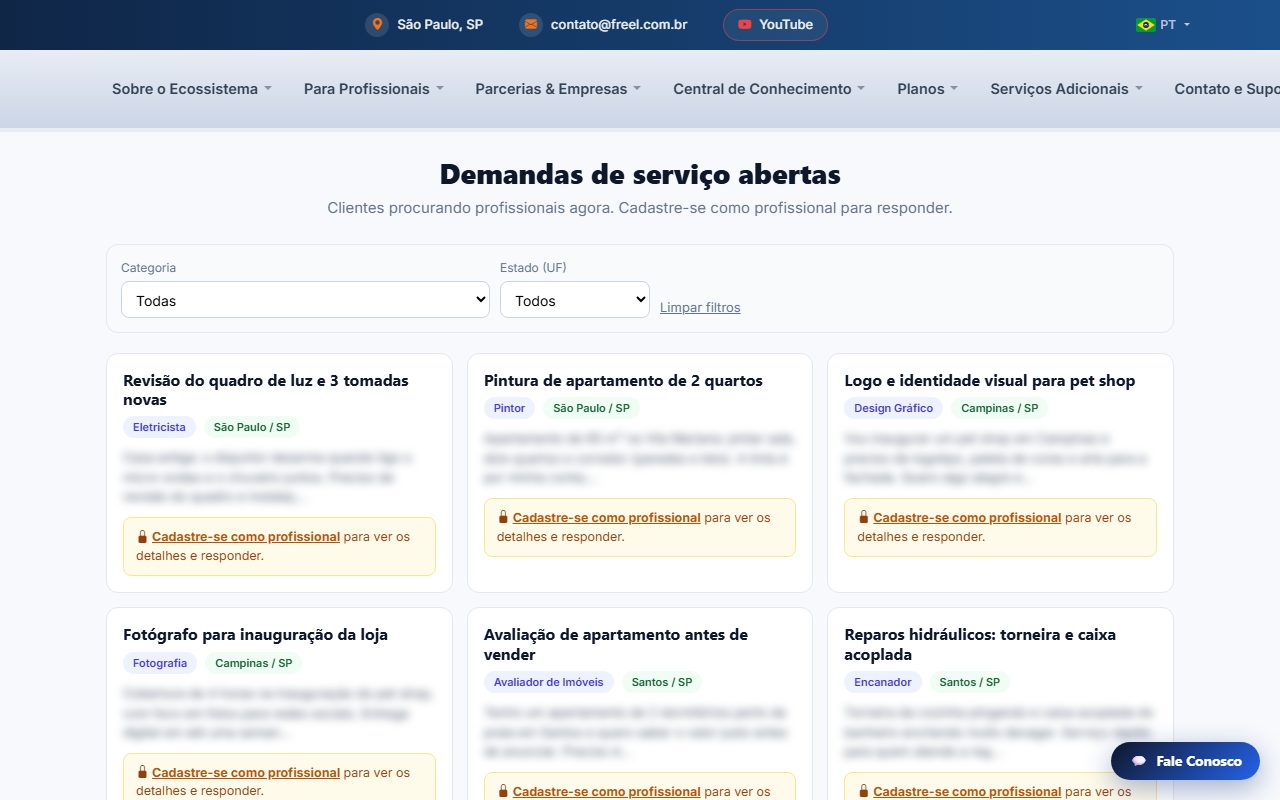 Prévia de Mural de Demandas